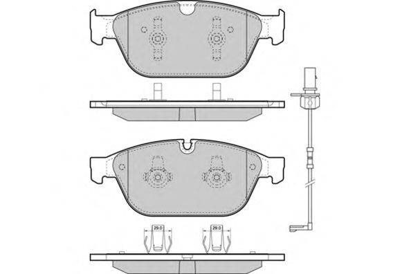 Комплект тормозных колодок, дисковый тормоз E.T.F. 12-1477