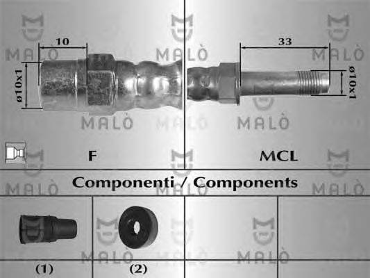 Тормозной шланг MALÒ 80716
