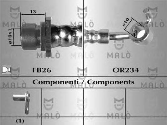 Тормозной шланг MALÒ 80764