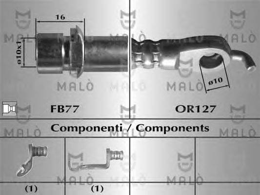 Тормозной шланг MALÒ 80878