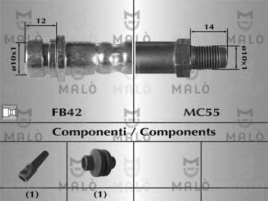 Тормозной шланг MALÒ 80898