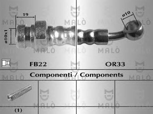 Тормозной шланг MALÒ 80902
