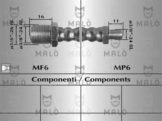 Тормозной шланг MALÒ 8130