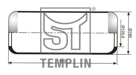 Кожух пневматической рессоры TEMPLIN 04.060.6006.490