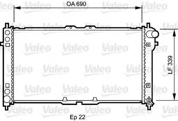 Радиатор, охлаждение двигателя VALEO 731472