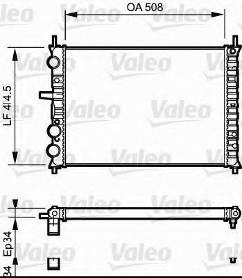 Радиатор, охлаждение двигателя VALEO 731306