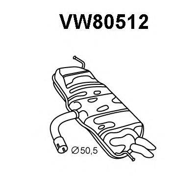 Глушитель выхлопных газов конечный VENEPORTE VW80512
