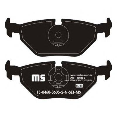 Комплект тормозных колодок, дисковый тормоз MASTER-SPORT 13-0460-3605-2-SET-MS