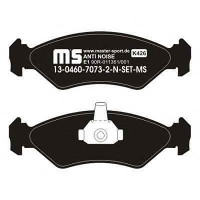 Комплект тормозных колодок, дисковый тормоз MASTER-SPORT 13-0460-7073-2N-SET-MS