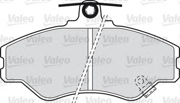 Комплект тормозных колодок, дисковый тормоз VALEO 598634