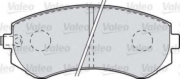 Комплект тормозных колодок, дисковый тормоз VALEO 601002