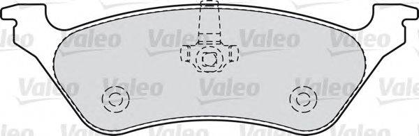 Комплект тормозных колодок, дисковый тормоз VALEO 598755
