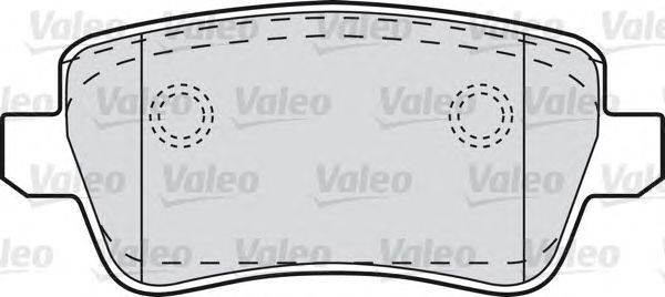 Комплект тормозных колодок, дисковый тормоз VALEO 598727