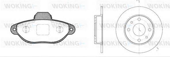 Комплект тормозов, дисковый тормозной механизм WOKING 85143.01