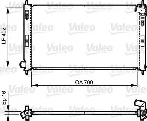 Радиатор, охлаждение двигателя VALEO 735575