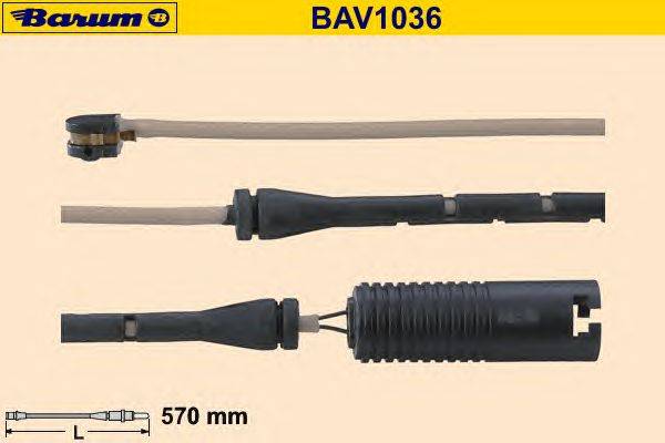 Сигнализатор, износ тормозных колодок BARUM BAV1036