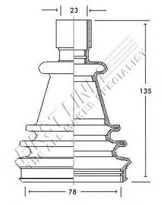 Пыльник, приводной вал FAI AutoParts BK5380