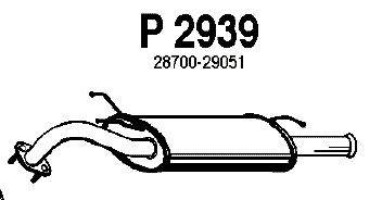 Глушитель выхлопных газов конечный FENNO P2939