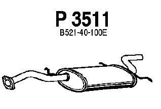 Глушитель выхлопных газов конечный FENNO P3511