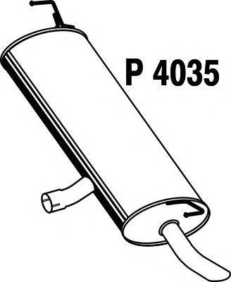 Глушитель выхлопных газов конечный FENNO P4035