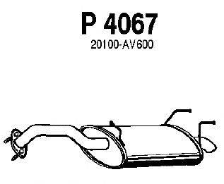 Глушитель выхлопных газов конечный FENNO P4067