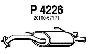 Глушитель выхлопных газов конечный FENNO P4226