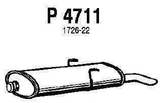 Глушитель выхлопных газов конечный FENNO P4711