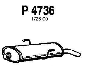 Глушитель выхлопных газов конечный FENNO P4736
