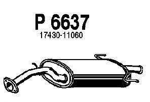 Глушитель выхлопных газов конечный FENNO P6637