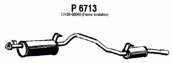 Глушитель выхлопных газов конечный FENNO P6713