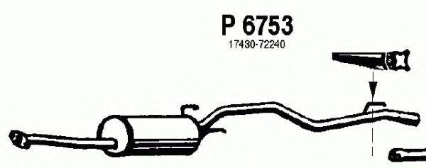 Средний глушитель выхлопных газов FENNO P6753