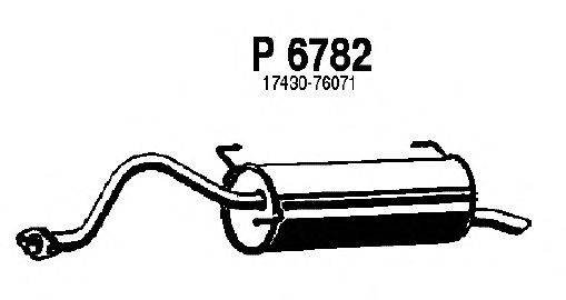 Глушитель выхлопных газов конечный FENNO P6782