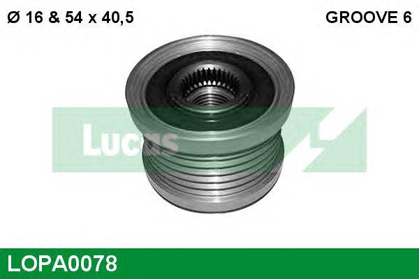 Механизм свободного хода генератора LUCAS ENGINE DRIVE LOPA0078