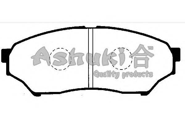 Комплект тормозных колодок, дисковый тормоз ASHUKI 1080-9305