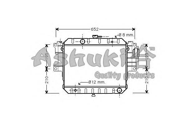 Радиатор, охлаждение двигателя ASHUKI D551-26