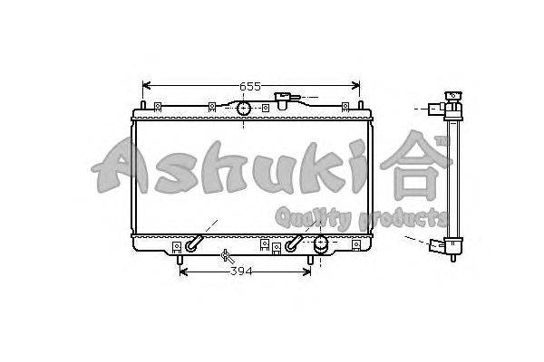 Радиатор, охлаждение двигателя ASHUKI H551-16