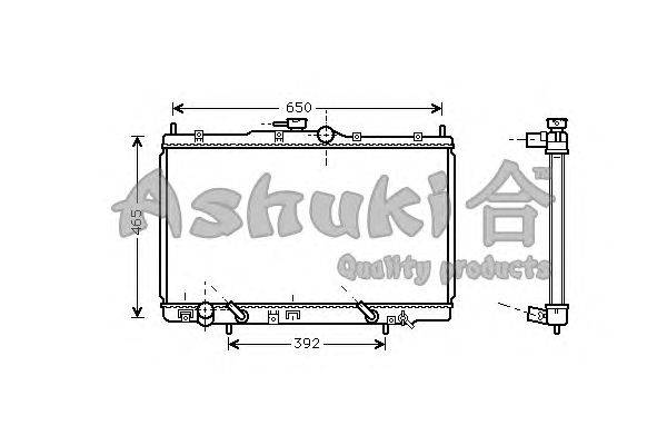 Радиатор, охлаждение двигателя ASHUKI H552-07