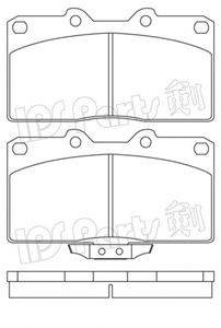 Комплект тормозных колодок, дисковый тормоз IPS Parts IBD-1597