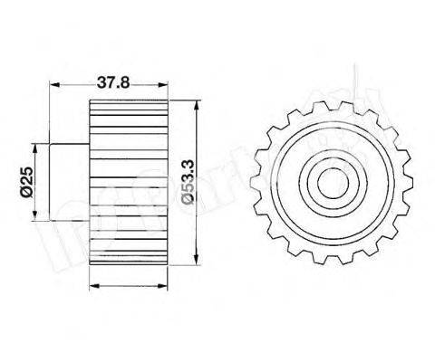 Устройство для натяжения ремня, ремень ГРМ IPS Parts ITB-6705