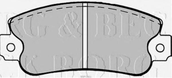 Комплект тормозных колодок, дисковый тормоз BORG & BECK BBP1561