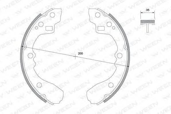 Комплект тормозных колодок WEEN 1522015