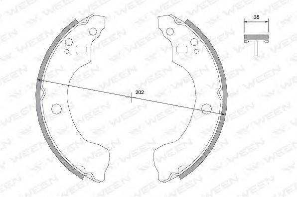 Комплект тормозных колодок WEEN 152-2460