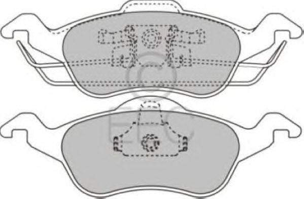 Комплект тормозных колодок, дисковый тормоз EEC BRP1034