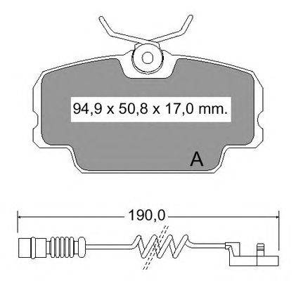 Комплект тормозных колодок, дисковый тормоз VEMA 832971