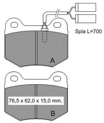Комплект тормозных колодок, дисковый тормоз VEMA 834140