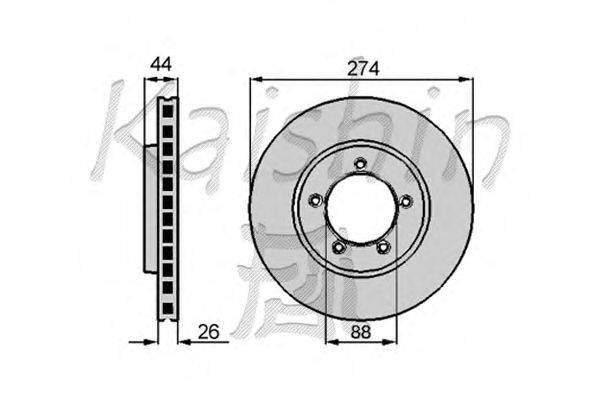 Тормозной диск KAISHIN CBR043