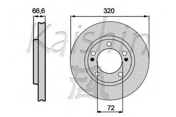 Тормозной диск KAISHIN CBR336