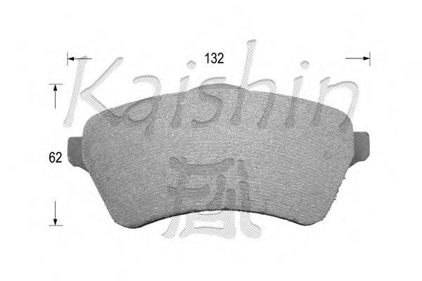 Комплект тормозных колодок, дисковый тормоз KAISHIN D10050