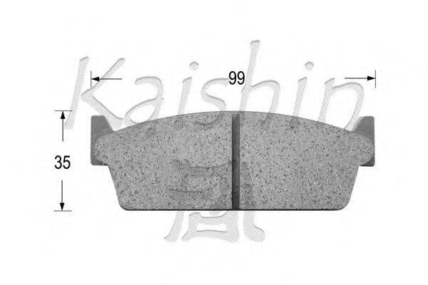 Комплект тормозных колодок, дисковый тормоз KAISHIN D1160