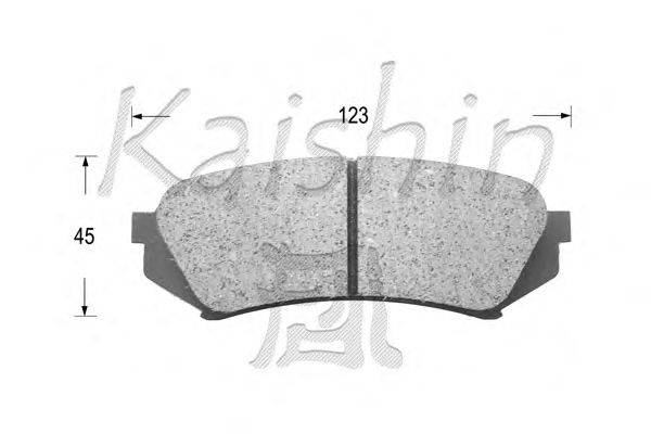 Комплект тормозных колодок, дисковый тормоз KAISHIN D2179